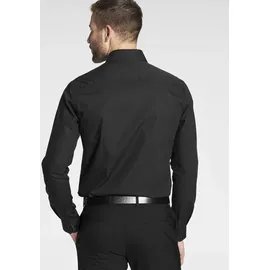 Bruno Banani BRUNO BANANI, Herren, Gr. 45/46, N-Gr, schwarz, Popeline, Obermaterial: 100% Baumwolle, Basic, 2-Knopf-Manschette verstellbar, Hemden