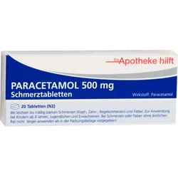 PARACETAMOL 500 mg Die Apotheke hilft Tabletten 20 St