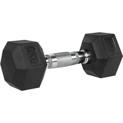 Kurzhantel Hexagon - Hantel - Dumbbell - Pro Stück - 1 bis 40 kg grau 6kg