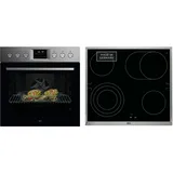 AEG Elektro-Herd-Set Serie 5000 »HH24HSPM«, Pyrolyse-Selbstreinigung, Edelstahl Design