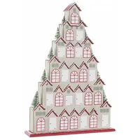 DKD Home Decor Adventskalender aus Holz, 37 x 8 x 53 cm
