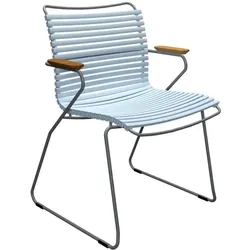 Outdoor Stuhl Click mit Armlehne pastell hellblau