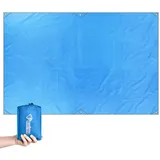 TRIWONDER wasserdichte Zeltunterlage Zeltplanen, Leichte Picknickdecke Campingdecke für Camping Wandern Strand Picknick (Blau, S - 2.2x1.5m)