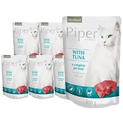 DOLINA NOTECI PIPER Thunfischbeutel 10x100g Nassfutter für Katzen nach der Sterilisation