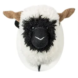 Kleiderhaken Tiermotiv Schaf schwarz-weiß 24 cm