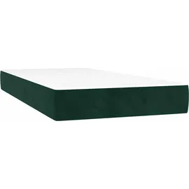 vidaXL Boxspringbett 100 x 200 cm Dunkelgrün