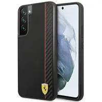 Ferrari Galaxy S22+ Hülle On Track Carbon Stripe schwarz