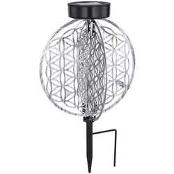Solar Lampe Outdoor Solarleuchte orientalisch LED Garten Laterne Außen mit Lichteffekt Lebensblume, 1x LED warmweiß, DxH 20x31 cm, Terrasse