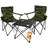 BigDean Campingtisch mit Stühlen Camouflage Grau/Schwarz