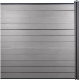 Mendler Windschutz Sarthe 190 x 189 x 9 cm grau WPC