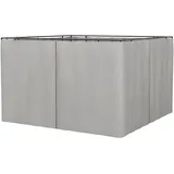 Outsunny Seitenwand 4er Set für 3x3m Pavillon Seitenteile mit Haken 302 x 205 cm Wasserdicht stabil Winterfest Seitenteil Seitenwände für Partyzelt Gartenpavillon Hellgrau