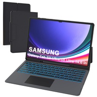 für Samsung Galaxy Tab S9 Ultra /S8 Ultra 14,6 Zoll Tastatur Hülle - 7 Farbige Beleuchtete Tablet Cover mit Tastatur Touchpad - Deutsches QWERTZ Layout Tastatur für Galaxy Tab S9 Ultra 2023 / S8 Ultra