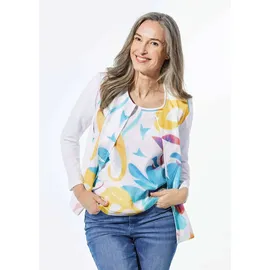 GOLDNER Jerseyjacke mit Pailletten weiß 54