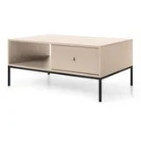 Selsey Monne - Wohnzimmertisch Couchtisch mit Schublade, Beige, Holzwerkstoff, Rechteckig, 104x46x68 cm,