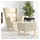 vidaXL Sessel mit Fußhocker Stoff 72 x 71 x 70 cm Beige