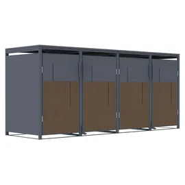 FM-SOLAR Mülltonnenbox 265 x 80 x 116 cm anthrazit