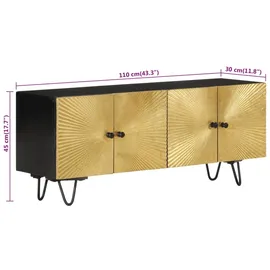 vidaXL TV-Schrank 110x30x45 cm Massivholz Mango