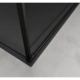 mai & mai Rav36 Plus Eckdusche mit Drehtür rechts 90 x 80 cm schwarz Sicherheitsglas inkl. Duschtasse