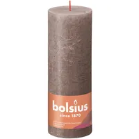 Bolsius Rustik Stumpenkerze 190 x 68 mm braun