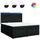 vidaXL Boxspringbett mit Matratze Schwarz 180x200 cm Stoff