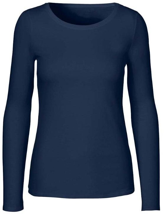 Neutral Langarmshirt Neutral Bio-Damen-Langarmshirt mit Rundhalsausschn blau S
