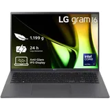 LG gram 16" Zoll Notebook - 1199g Intel Core Ultra 7, 155H 16GB/1TB SSD, 24h Akkulaufzeit, IPS Panel Anti-Glare Display, Win 11 Home) - grau