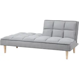 Beliani Schlafsofa 3-Sitzer Siljan Stoff Hellgrau Grau