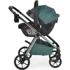 Cangaroo Kombikinderwagen Unique 3 in 1 Babyschale Stoßdämpfer PU-Räder Tasche grün