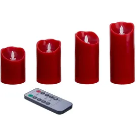 NÄVE LED-Kerzen 4er-Set Flamme schwingend