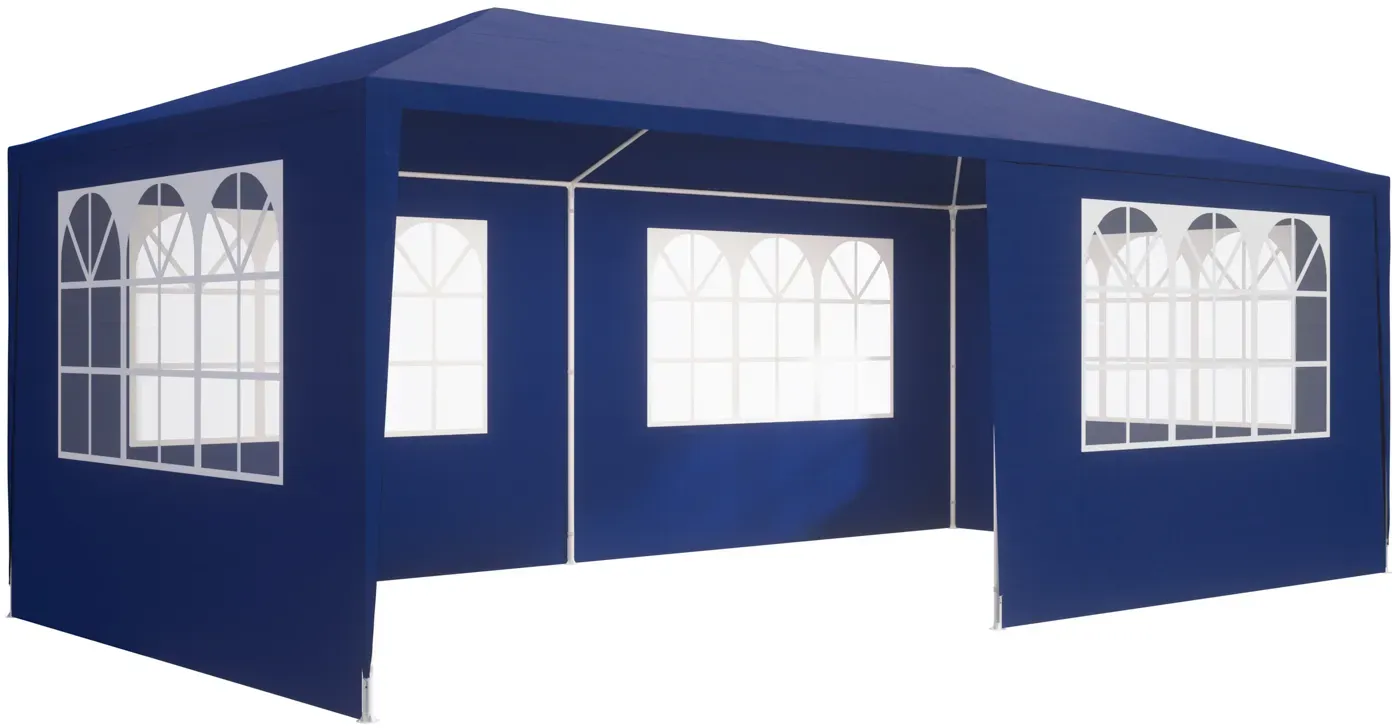 Gazebo Rimini Blue 6x3m incl Side Panels