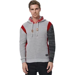 Strickpullover RUSTY NEAL, Herren, Gr. XL, grau, 70% Polyacryl, 30% Baumwolle, mehrfarbig, casual, normal, ohne Ausschnitt, Langarm, Pullover, mit Kontrast-Details