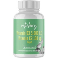 Vitamin D3 Depot 5000 I.E. + Vitamin K2 7100 μg Tabletten