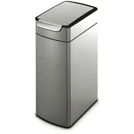 VepaBins Slim Touch-Bar 40 l Silber