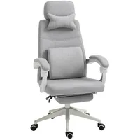 Vinsetto Bürostuhl Gamingstuhl Ergonomisch Polyester Schaumstoff Kunststoff - grau