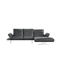KOINOR Ecksofa Echtleder Francis ¦ schwarz ¦ Maße (cm): B: 314 H: 93 T: 159.0