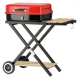 Yato Klappbarer Holzkohlegrill schwarz