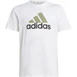 Adidas Kinder T-Shirt U BL 2 TEE IX9527 128 - White/Tent Green