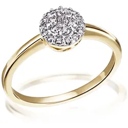 Diamantring GOLDMAID Gr. 16,5, gold (goldfarben), Fingerringe, Damen, 16.5, Gelbgold 585
