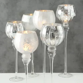 Boltze Windlicht Manou Glas Silber
