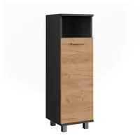 Vichy Vichy, Regal, Midischrank Ilias, Anthrazit/Goldkraft Eiche, 30.2 x
