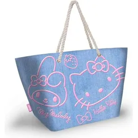 Karactermania Hello Kitty Strandtasche Denim Blue