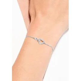 Swarovski Armband Swa Infinity Heart, weiss, rhodiniert
