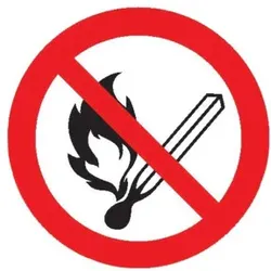 SafetyMarking Verbotsschild Aluminium D100 mm Feuer,offenes Licht und Rauchen verboten