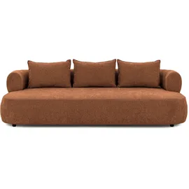 Home Affaire Big-Sofa HOME AFFAIRE "LUSSAC 4-Sitzer Design-Sofa mit Zierkissen, Maße B/T/H: 242/123/78 cm", terra, B:242cm H:78cm T:122,5cm, 100% Polyester, Sofas, Big-Sofa, hoher Sitzkomfort und modernes Design, Sofa ohne Bettfunktion