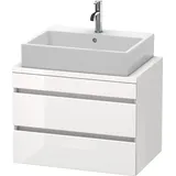 Duravit DuraStyle Waschtischunterschrank DS530601843 70 x 47,8 cm, weiß matt/basalt matt, für Konsole, 2 Schubkästen