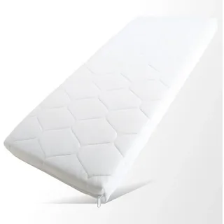 Beistellbett-Matratzen Matratze PEPE für Beistellbett Wiege, Stillerbursch, 6,5 cm hoch, (1-tlg), Härtegrad 2, 40 x 90 hochwertiger Strickbezug mit schöner Steppung weiß