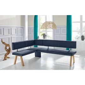 OTTO home Eckbank Rio, Massivholz in Eiche geölt, grau Sitzbänke, 22656027-0 B/H/T: 210 cm x 89 cm x 140 cm