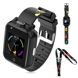 (Schwarz)Kinder Smart Watch Mädchen Jungen Smart Game Watch für Kinder Kinder SmartWatch mit 18 Lernspielen - Schwarz