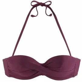 LASCANA Bandeau-Bikini-Top Damen Rot 42 Cup C