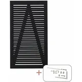 Plus Holz Einzeltor Osaka Nadelholz Schwarz 100 cm x 180 cm